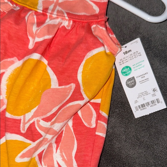 Carter's Coral and Yellow Floral Dress - Picture 3 of 4